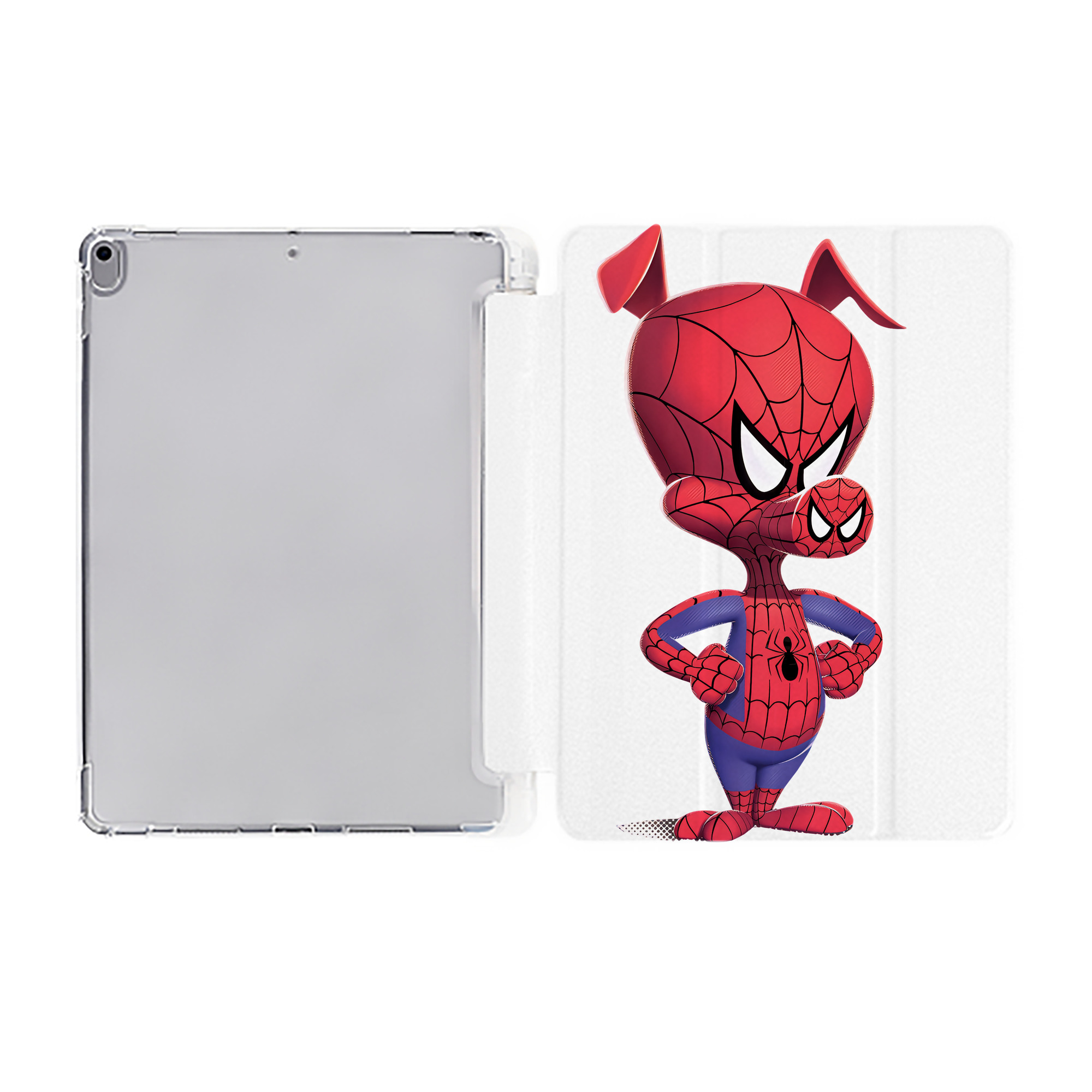 （画像用） Spider Man スパイダーマン IPad ケース ペン収納付き 三つ折りスタンド PUレザー×シリコン 対応機種9.5/10.5/10.9インチ
